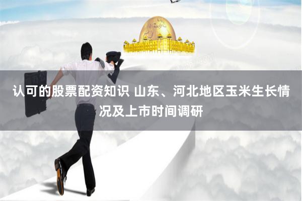 认可的股票配资知识 山东、河北地区玉米生长情况及上市时间调研